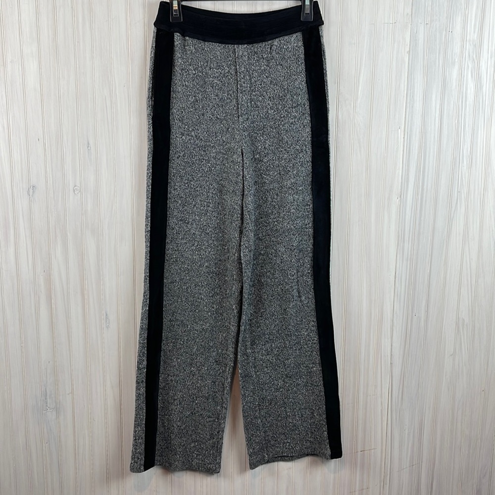 THE KOOPLES SPORT WIDE LEG SUPER SOFT VELOUR TRIM PANTS